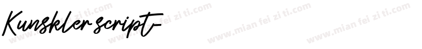 Kunskler script字体转换